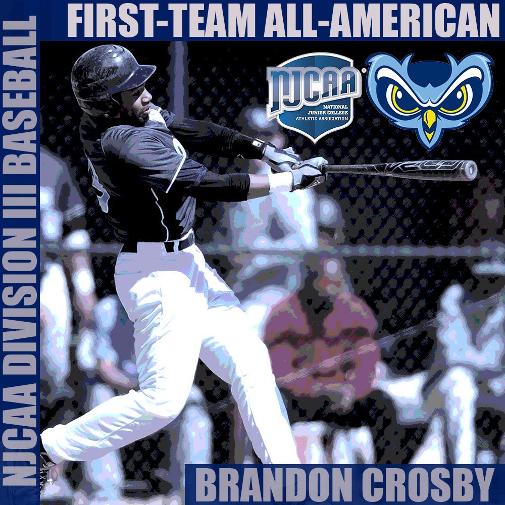 PGCCOWLS's tweet photo. Congratulations to #PGCC_BASEBALL  @BCrosb_5 on being named NJCAA DIII First Team All-American #hootit #owlpride https://t.co/NzyI4iOBMd