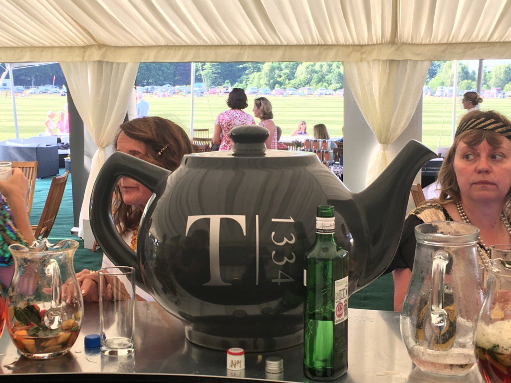Tregothnan's tweet photo. #tea cocktails @cowdraypolo @CowdrayEstate for #sunsetpolo @Tregothnan https://t.co/KXepOyQOCR