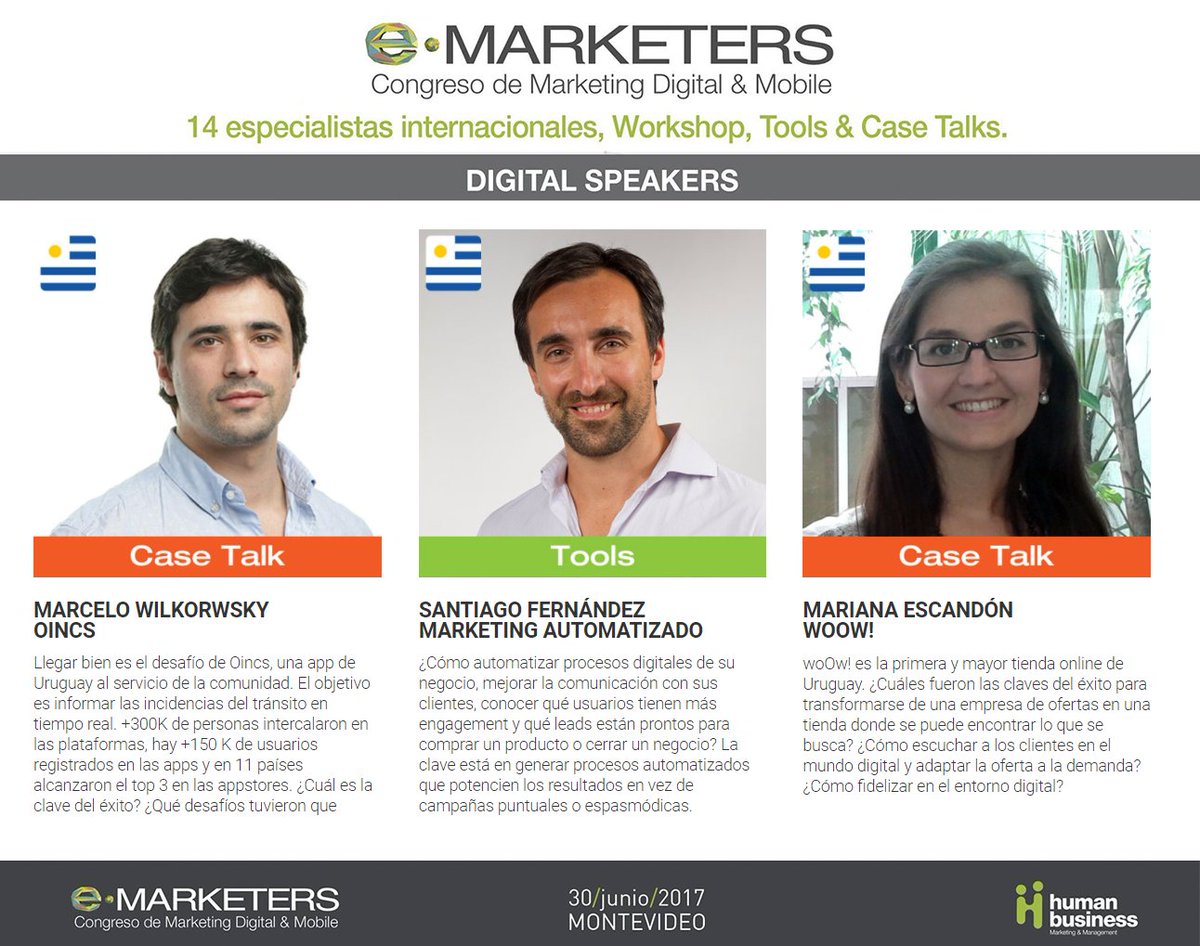 SantiFernandezS's tweet photo. Exponer en #eMarketers17 es excelente, hacerlo junto a 2 amigos, no tiene precio. @MarketersLatam @djwilko12 @mari_escandon ! https://t.co/vC7NXLKZ2c