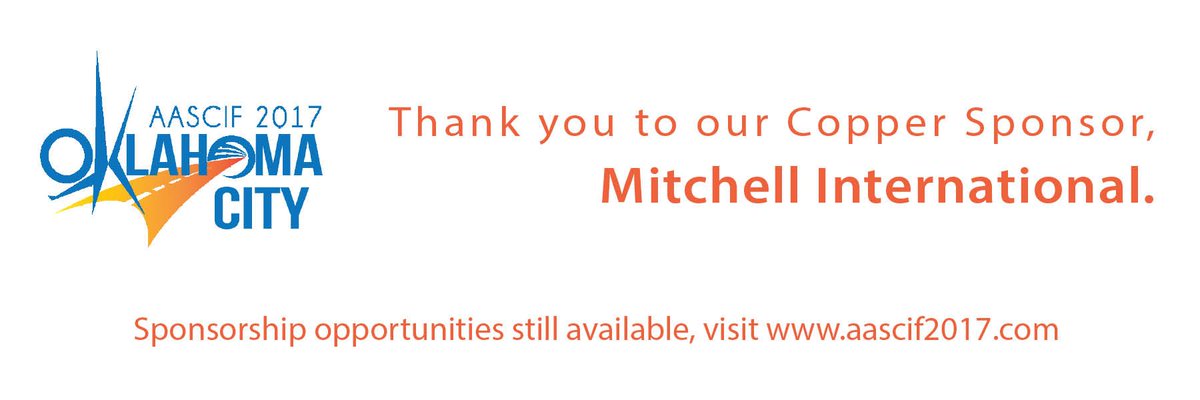 AASCIF2017's tweet photo. Lunch on June 27 is brought to you by our Copper Sponsor, Mitchell. #AASCIF #AASCIF2017 #AASCIFOKC https://t.co/PA1qpHGjHm