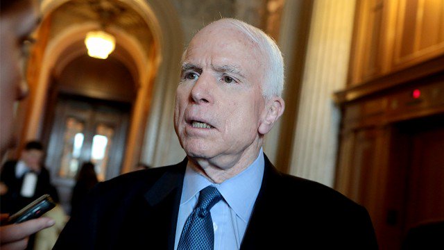 thehill's tweet image. McCain: No American has seen GOP ObamaCare repeal bill but I&apos;m sure the Russians hacked in and got it hill.cm/Kq41eaE