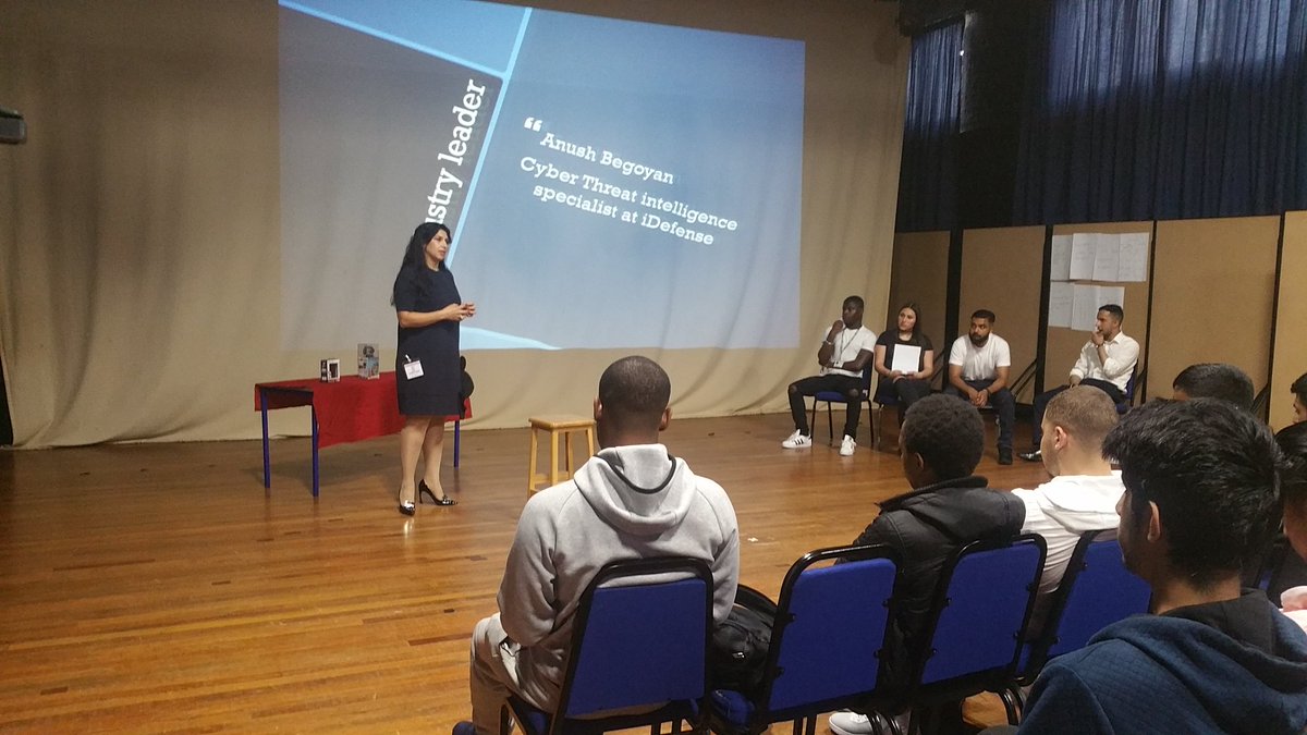 SGMC_IT's tweet photo. @MonouxCollege IT students getting advice from Cyber Threat Intelligence specialist from @iDefense. #CyberSecurity https://t.co/YGeyuRTW5h