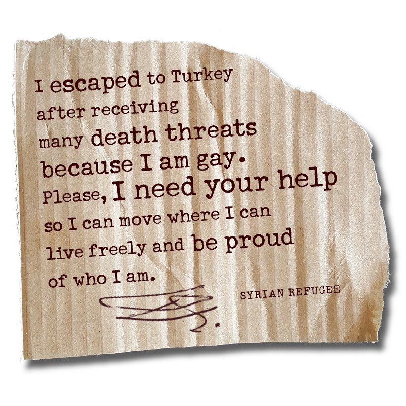 Spectra_Project's tweet photo. Refugees just want to live in freedom, not fear. #WorldRefugeeDay #Pride2017 

Help us help them: https://t.co/KMs745ysPJ https://t.co/Z53hJSlTZw