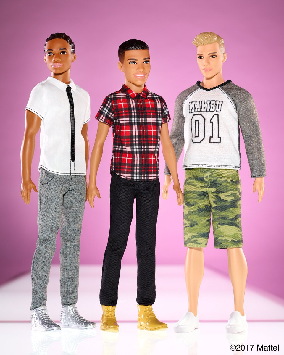 Barbie's tweet image. Meet Next Gen Ken! Ken is now available in 3 body types–broad, slim, and original. #TheDollEvolves