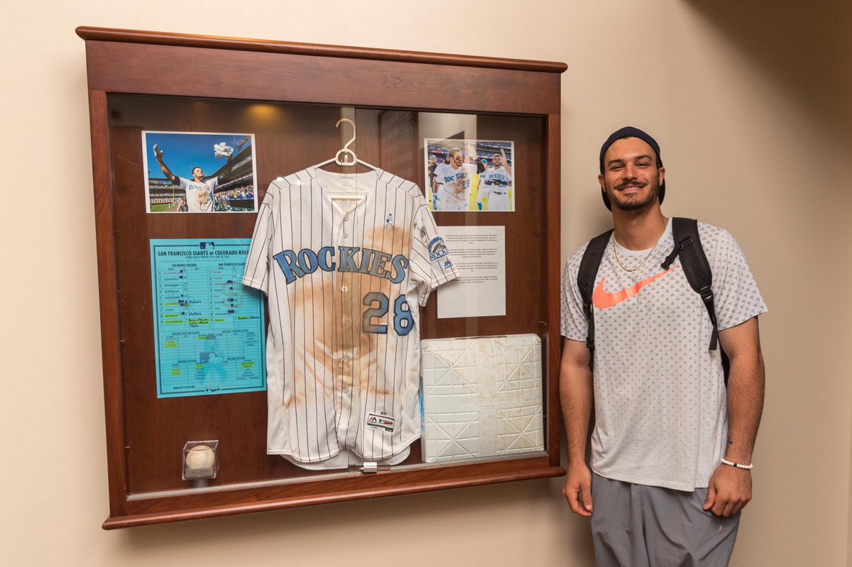 Rockies's tweet photo. Nolan will be keeping all of his special #WalkOffCycle gear.
Read @RockiesPR's unique historical perspective: https://t.co/xD1HQpbmNc https://t.co/aPkiATvgYG