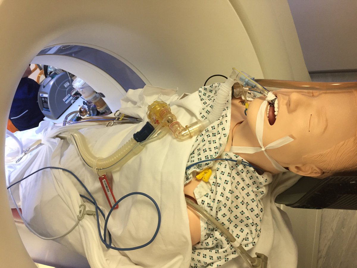 AberdeenICUEdu's tweet photo. Looks a bit like we've cannulated Iron Man. ECMO simulation in the CT Scanner #practicetoimprove @AberdeenICUEdu https://t.co/aZR3t0BpxV