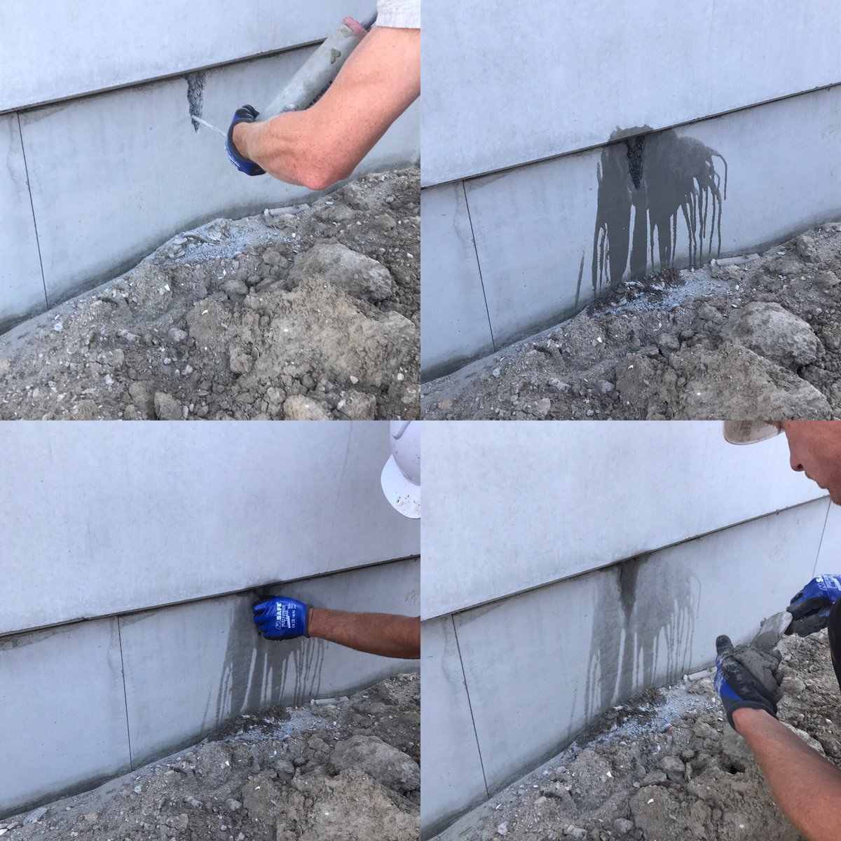 Schoonblazen, voorbevochten, insmeren en daarna afwerken. De stappen van een kleine reparatie