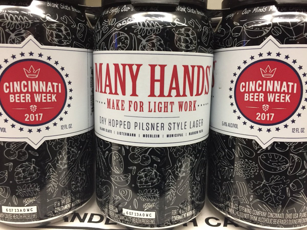 We have an instant hit with Cincinnati Beer Week MANY HANDS collab with 5 local breweries! Get some before it is gone forever!