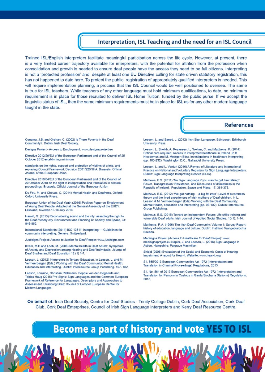 Ireland vote 21JUN to get the Irish Sign Language Bill to next stage. Pls RT to support @CDSTCD  <a href="/igimedia/">Interesource Group</a> <a href="/ISLrecognition/">ISLrecognition</a> <a href="/NyleDiMarco/">Nyle DiMarco</a>