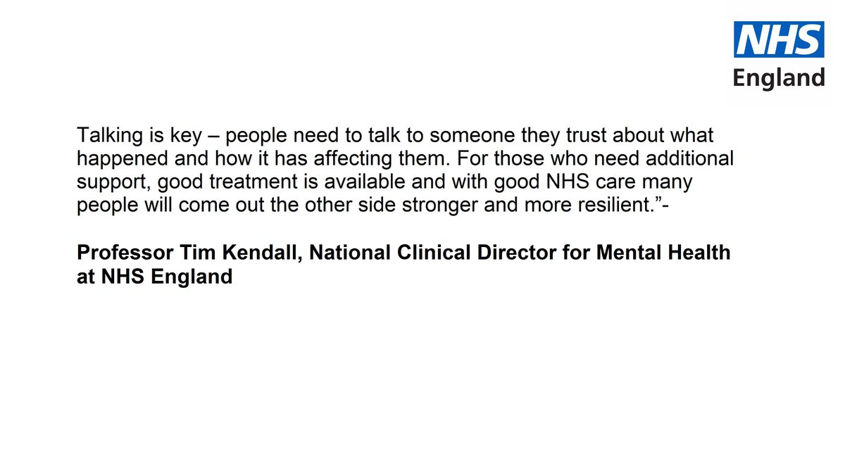 🔊 <a href="/timkendall1/">Tim Kendall CBE</a> on dealing with traumatic events - talking is key #hospital