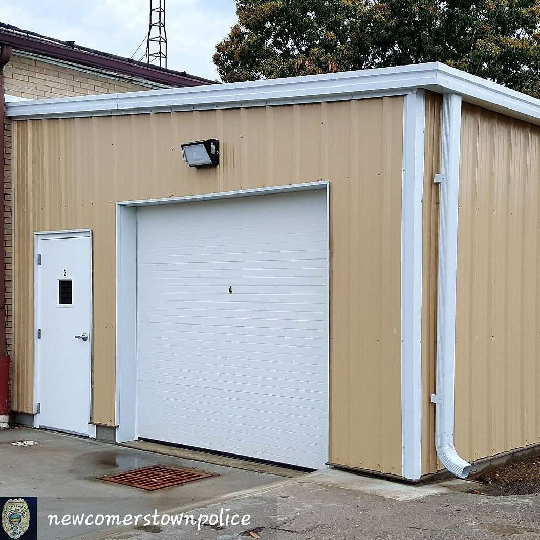 newcomerstownpd's tweet photo. Our sally port is open for (police) business &amp; brings us up in compliance with current jail standards set forth by the state. ✔ #NctPD https://t.co/YkClElU3u4