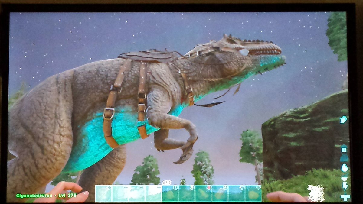 pegleggedmonkey's tweet photo. My wonderful cyan giga!! No its not paint! @ArkXbox @survivetheark @Jatheish @bubblywums #arkmutations #ARK #arklife #xboxarksurvival https://t.co/6It4Th8pXf
