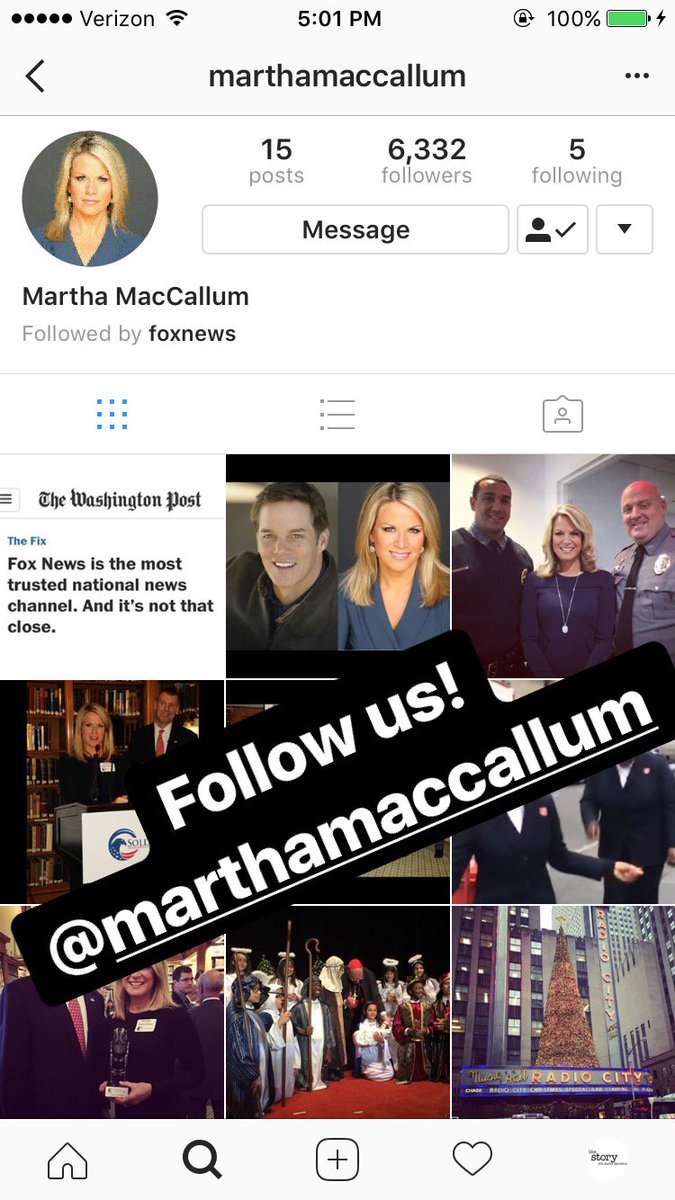 Are you following us on Instagram? Follow @marthamaccallum to stay up to date on breaking news & see behind the scenes! See you there!