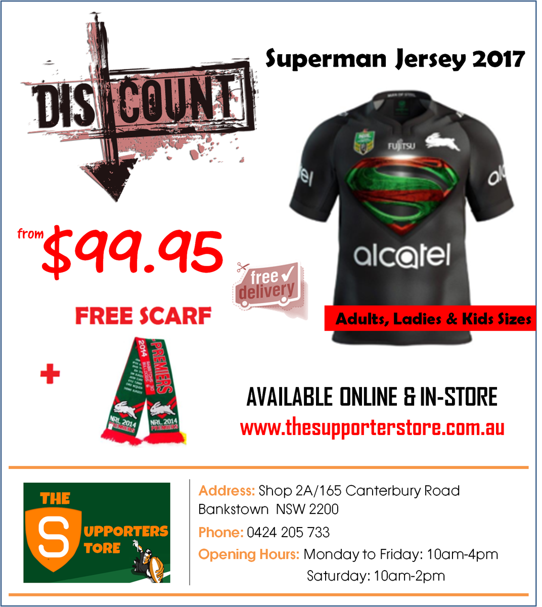 supportersstore's tweet photo. DISCOUNTED Rabbitohs Superman Jersey 2017

https://t.co/5sm3s0ZRgr

#NRL #southsydneyrabbitohs #ssfcrabbitohs #gorabbitohs #supermanjersey https://t.co/yWEDa4sfcH