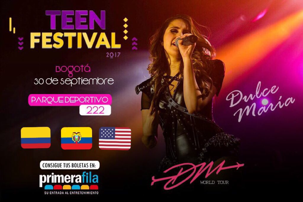 UnaVezMas_Co's tweet image. Bogotá, Medellin, Cali, Huila, Bucaramanga, Pereira, Armenia 🇨🇴Guayaquil, Quito 🇪🇨 L.A. 🇺🇸en el #TEENFESTIVAL por @DulceMaria todos unidos💪🏼