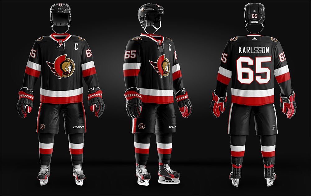 ottawa senators new jersey design