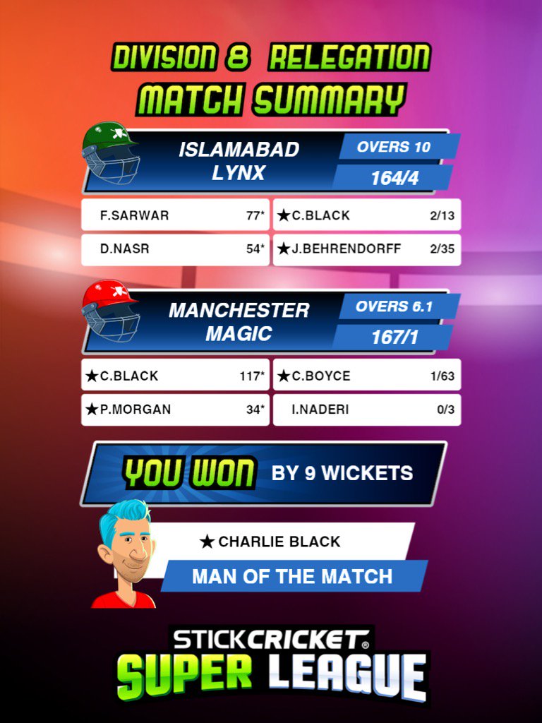 I'm playing Stick Cricket #SuperLeague