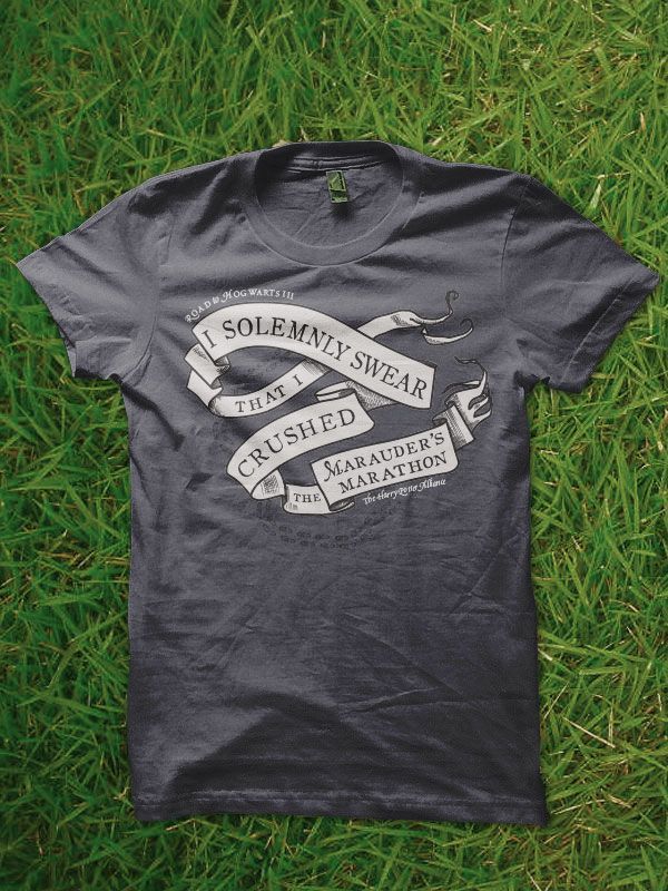 FandomForward's tweet image. Grab our new shirts if you solemnly swear you're up to no good: Get yours when you register for #MaraudersMarathon! roadtohogwarts.org