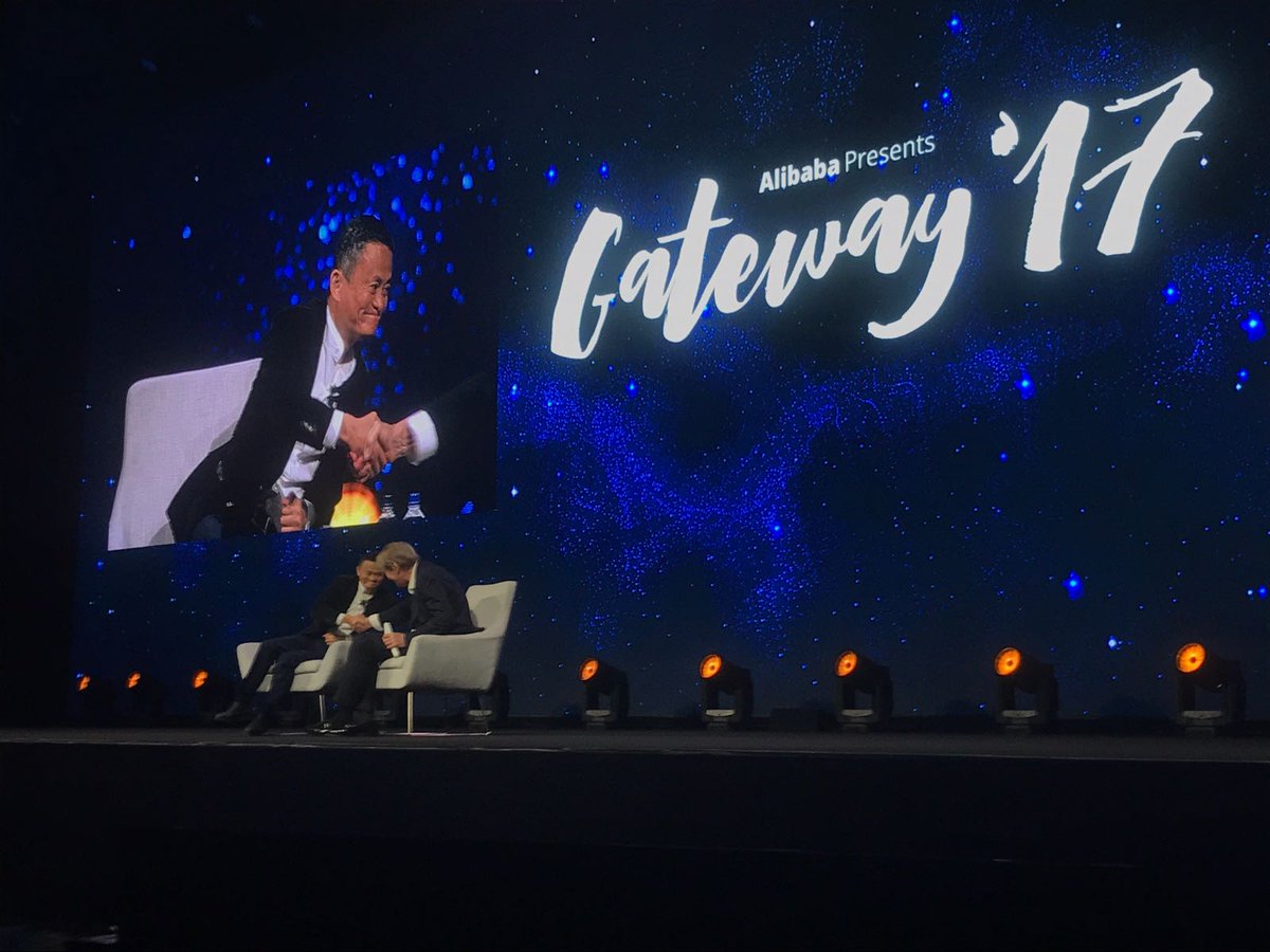 AlibabaGroup's tweet photo. Jack Ma: Over the next 10-20 years, if #smallbiz don’t globalize by using the internet, they may miss a major opportunity. #Gateway17 https://t.co/PbyzIvSDBS