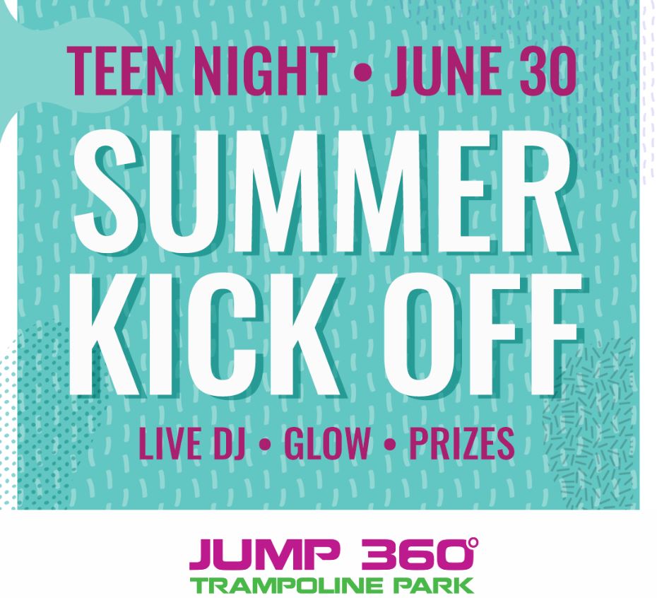 jump_360's tweet photo. This Summer at Jump 360 is going to be HOT!
It all begins with our Teen Night Summer Kick Off
June 30th! https://t.co/I1GV2ahp7Z