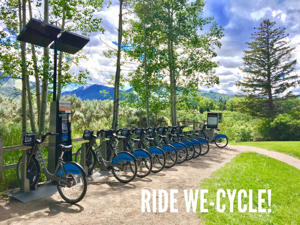 With <a href="/rideWEcycle/">WE-cycle</a> you can bike from downtown #Aspen to dinner at <a href="/PlatosAspen/">Plato's Restaurant</a>! No driving. No hassle. #supportnonprofits #dinnerwithaview