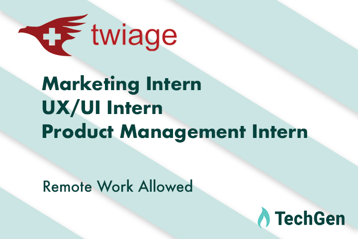 TheTechGen's tweet photo. #InternshipTime @TwiageMed is an award-winning B2B start-up marketing to first responders & hospitals. Apply here: https://t.co/X6iah6G6gR https://t.co/KWVuXypvBw