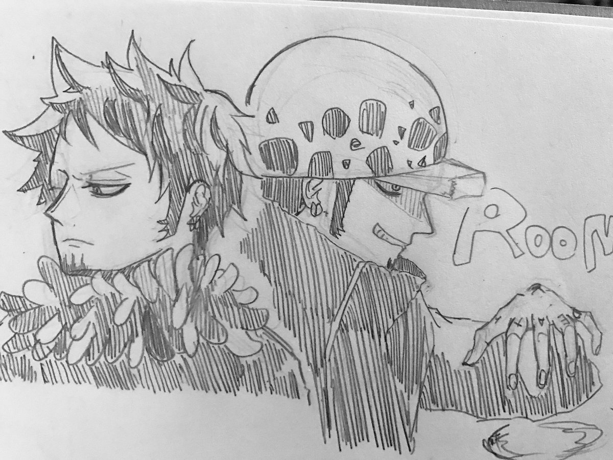 スケブにトラファル描いてって言われてもキョドらないように練習してるけどやっぱ描きにく😭😭 