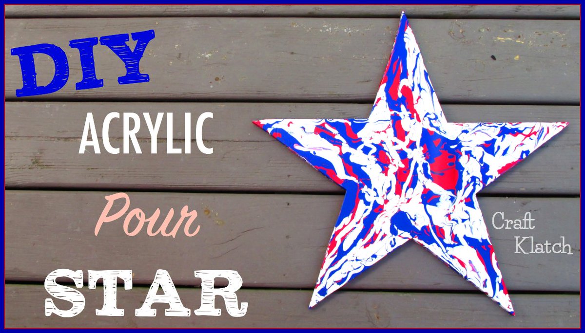 CraftKlatch's tweet photo. Incase you missed it earlier... 4th of July Decoration!  Fun and Easy Acrylic Pour Art!  #art #4thofjuly #DIY

https://t.co/iEEPc5zVXb https://t.co/d7xywTGL1L