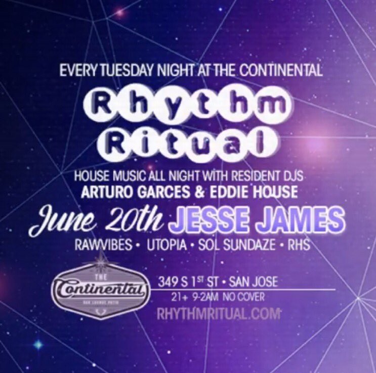 Continental_Bar's tweet photo. #RhythmRitual returns tonight with Jesse James along with Eddie House and Arturo Garces in the mix! Music starts at 9pm, No cover all night. https://t.co/K2pdhjFbGC