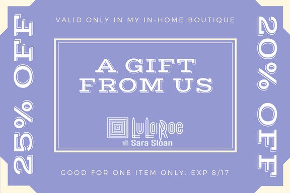 #shop in my home, get a discount on 1 item, 25%off 1 #lularoe item #lisbonfalls #supportsmallbusiness #shoplocal #maine