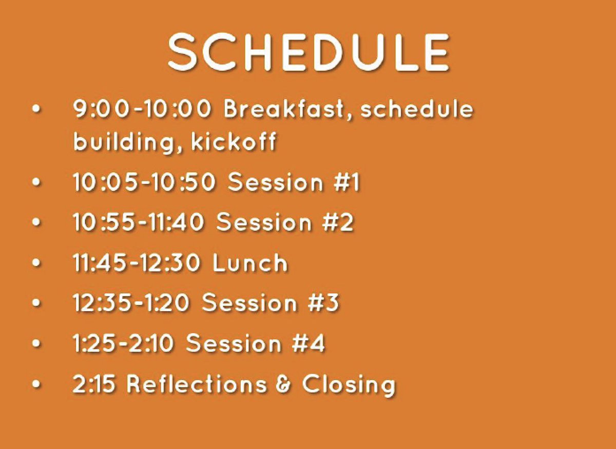 edcampfriends's tweet photo. #edcampfriends schedule 7-6-17 https://t.co/cOLzMoxTaX