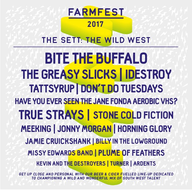 Farmfestival's tweet photo. ⚡ THE SETT: THE WILD WEST ⚡ Full stage line-up announced! https://t.co/TY7XX6RJYj https://t.co/ANU8KKm6y1