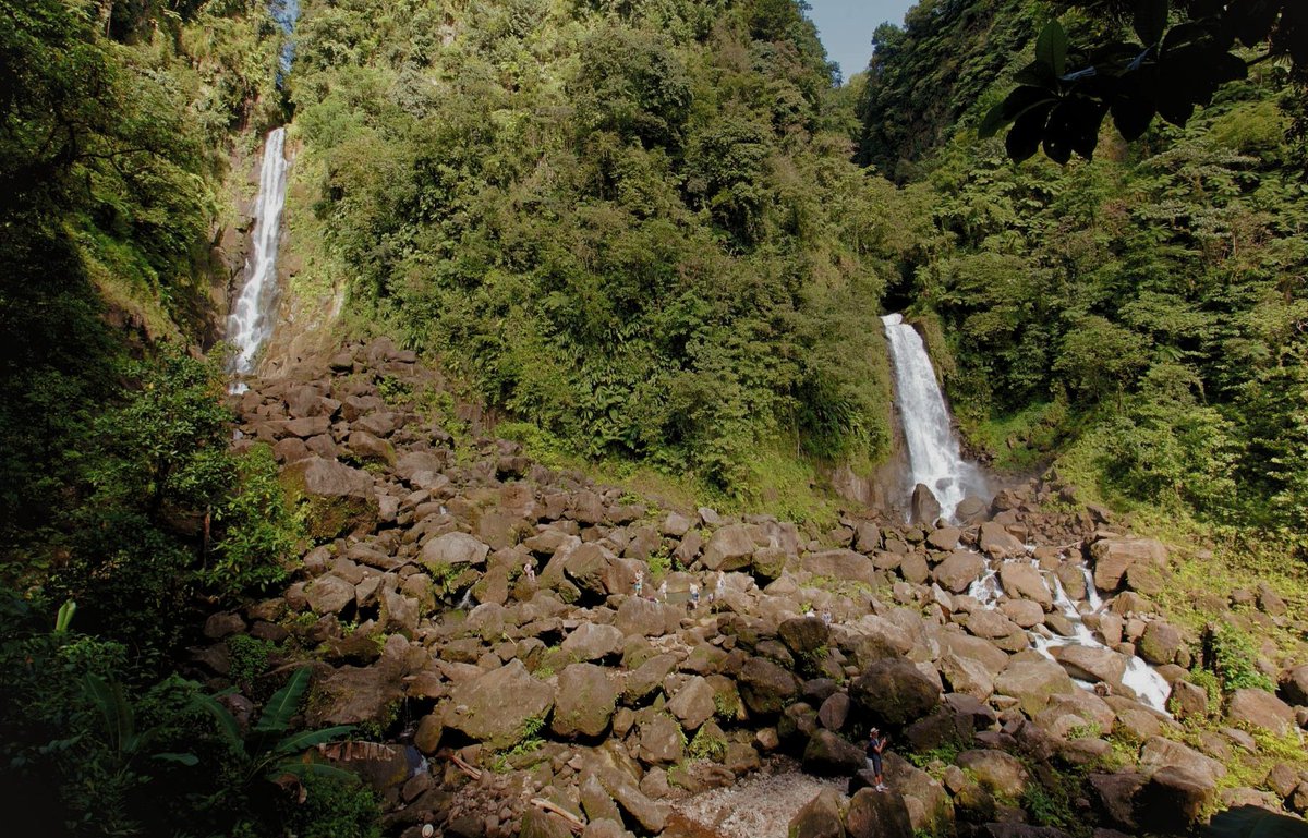 The low season is by far the best time to explore the spectacular Trafalgar Falls #Dominica #travel facebook.com/HikeIntoDomini…
