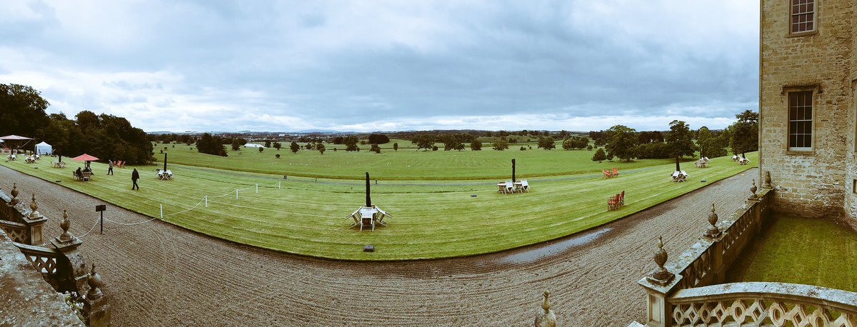 BBC_ARoadshow's tweet photo. The #antiquesroadshow team have arrived @FloorsCastle. What a view! Doors open 9.30am tomorrow. @BBCSouthScot @VisitScotland https://t.co/RFwe3oVq22