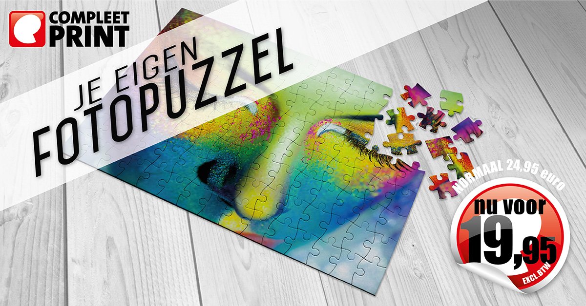 Altijd al een eigen #puzzel willen hebben!! Upload jou #FOTO en voordat je het weet ligt de puzzel op je #deurmat. <a href="/Compleetprint/">Compleetprint.nl</a>