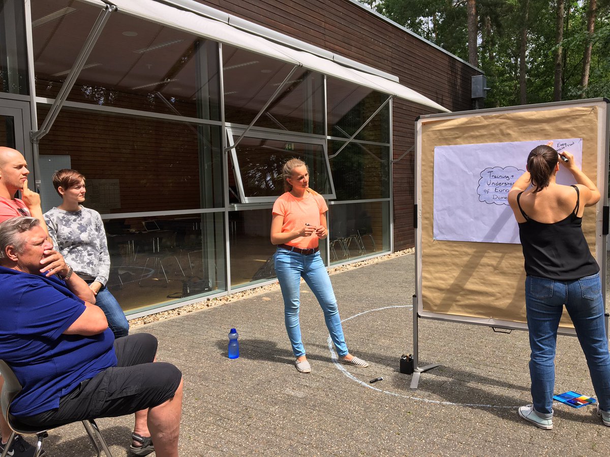 YLABProject's tweet image. Making good use of the #outdoor classroom in Germany to evaluate our project... #joinlearngrow @erasmusplusUK
