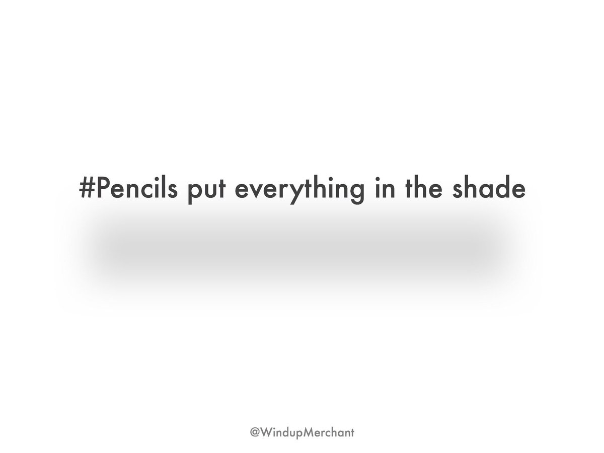 windupmerchant's tweet photo. Pencils put everything (else) in the shade, idea for @OneMinuteBriefs  #PENCILS #creative #advertising https://t.co/tedFMWSjjU