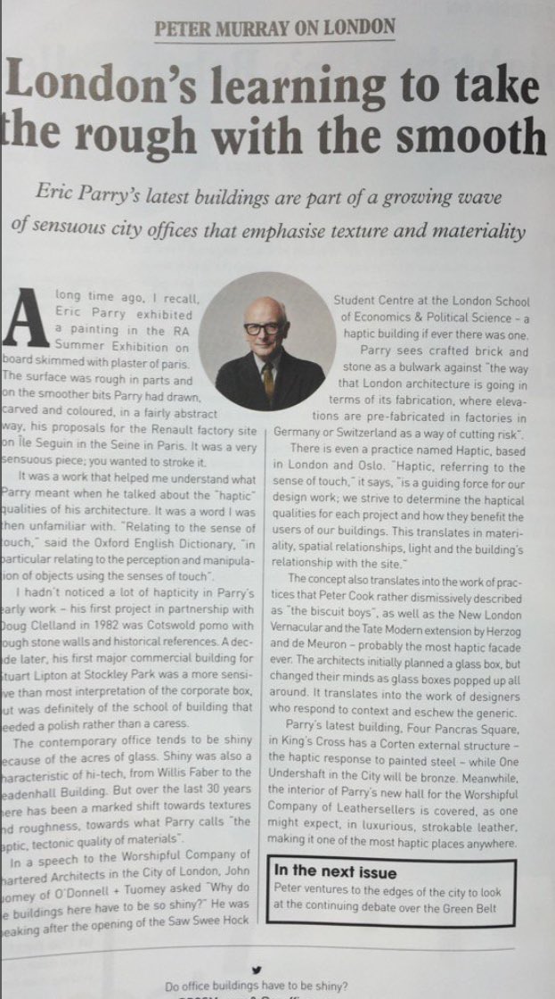 haptic_arch's tweet photo. @PGSMurray on #Hapticity in architecture @onofficemag https://t.co/gl8tOJ2fM0