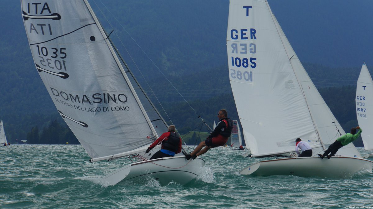 SCLWde's tweet photo. Im #Segelclub #Walchensee am Wochenende 8./9. Juli #Regatta der Bootsklassen #Tempest, #Moth #Motten, #Korsar https://t.co/JJum88mgeF