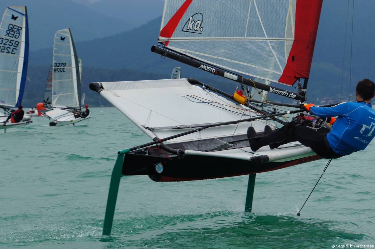 SCLWde's tweet photo. Im #Segelclub #Walchensee am Wochenende 8./9. Juli #Regatta der Bootsklassen #Tempest, #Moth #Motten, #Korsar https://t.co/JJum88mgeF