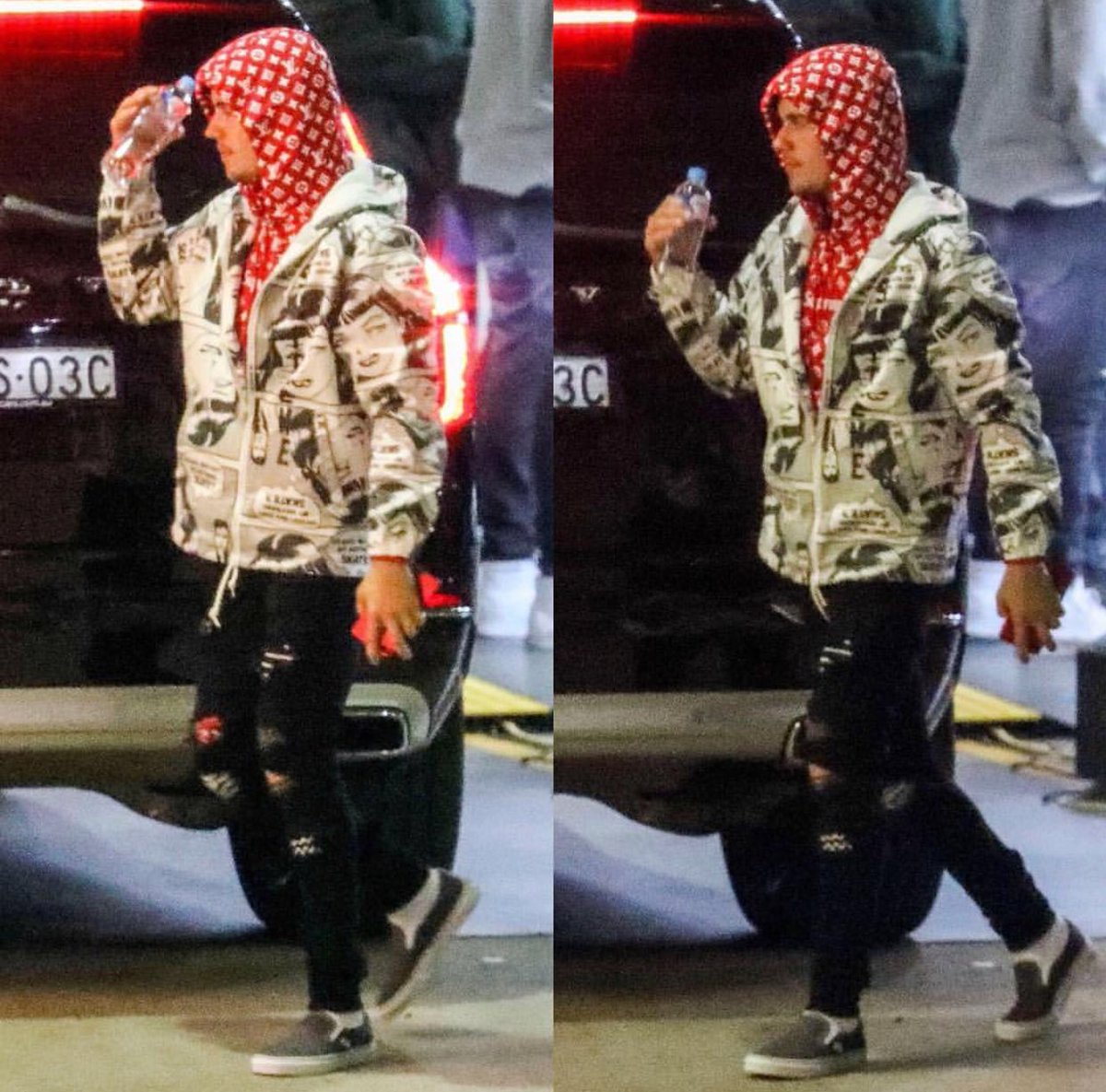 HYPEBEAST - Justin Bieber stunting with that Supreme x Louis Vuitton.  Photo: s5style (IG)