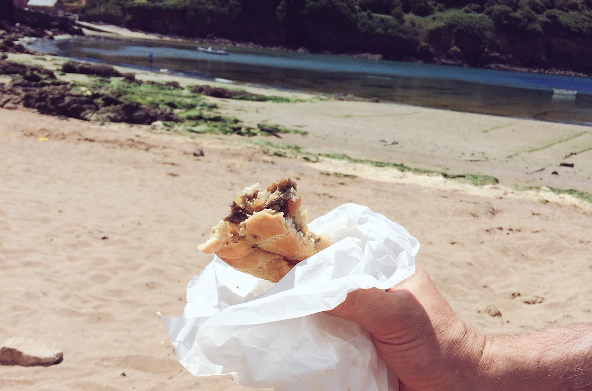 LewishamLicks's tweet photo. Devon pasty time. #BeRudeNotTo #SandInMyFood #PastryFace https://t.co/W30drBDu9U