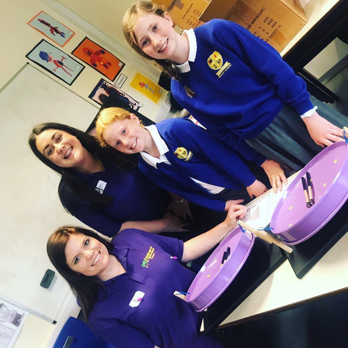 Fabulous day teaching pan at our home <a href="/NorthburnSchool/">Northburn Primary</a>  - special thanks to our young leaders for their help! ☺️ Team CCC 🎶💜