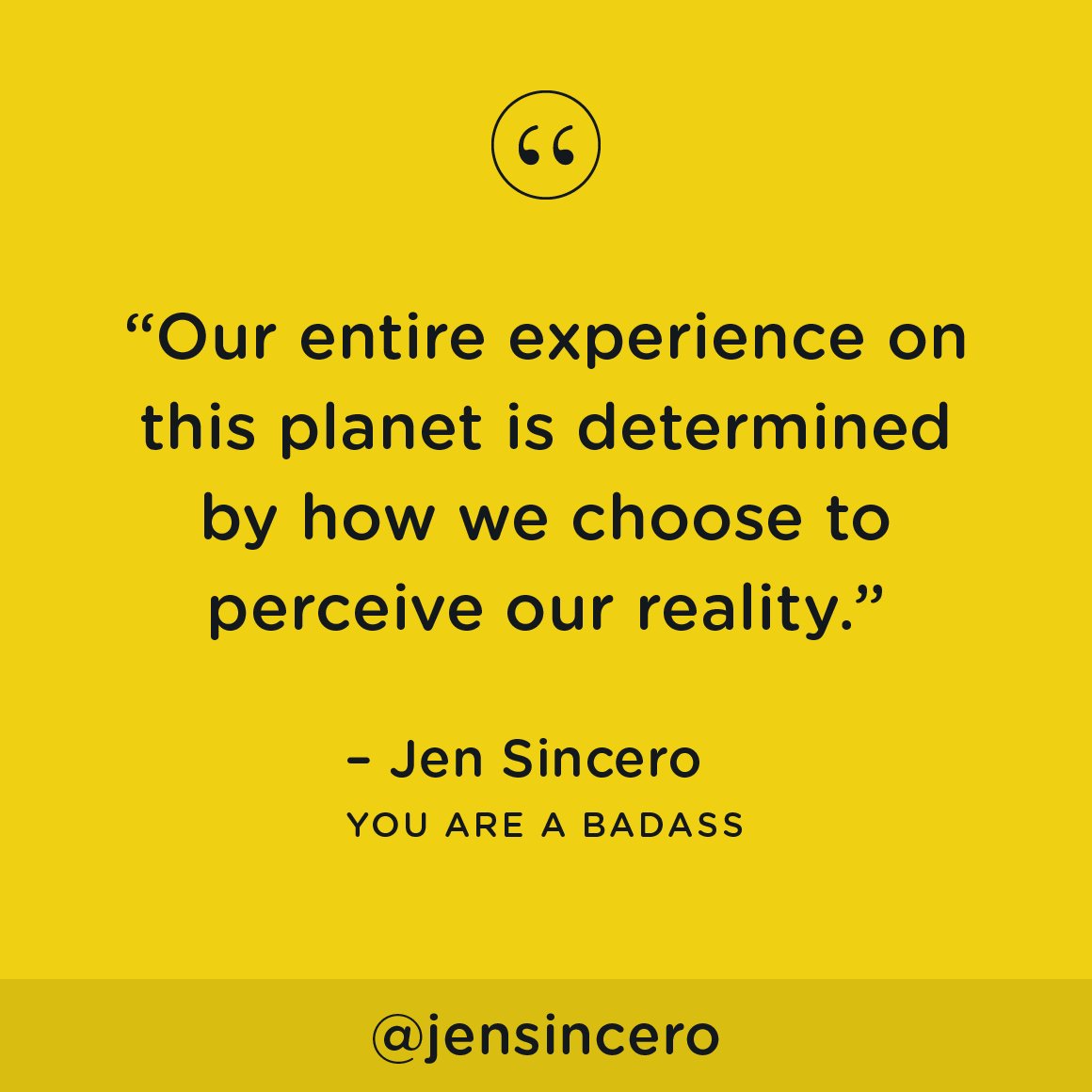 JenSincero's tweet photo. Make the choice to let go of everything you’re so attached to that’s not serving you and manifest the reality that you want. #youareabadass https://t.co/qYKSFn62mX