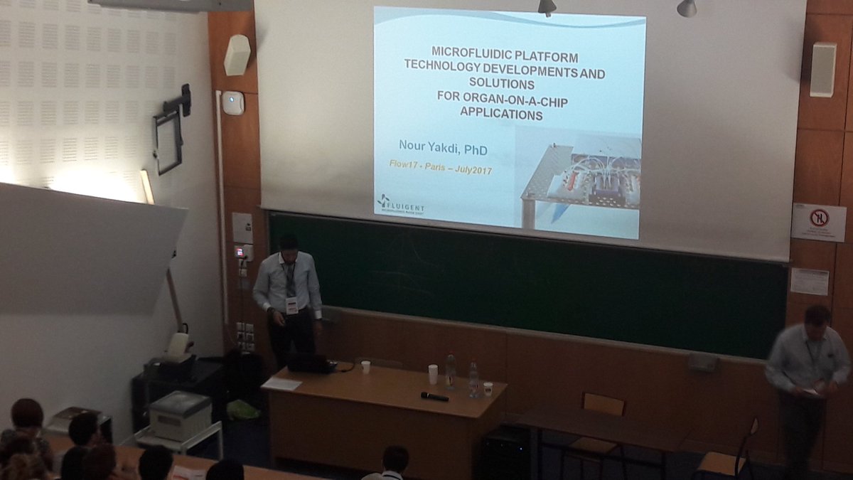 Fluigent's tweet photo. Our talk begins now in amphitheater 55B! #Flow17 @ipggmicrofluid https://t.co/H1oBbU61QU