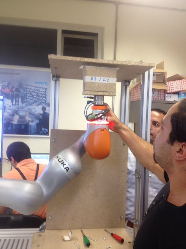 NicolaDorigoSal's tweet image. #ColRobot tinkering during our mid term meeting