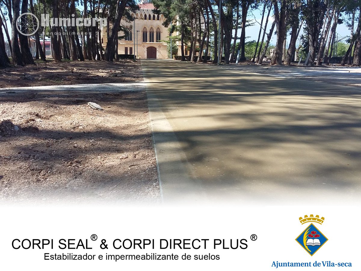 humicorp's tweet photo. Acondicionamiento del jardín del Castillo de Vila-seca ( #Tarragona ) #jardineria #parques #terrizo #dustcontol #estabilización #pavimento https://t.co/C7U12EyOeB