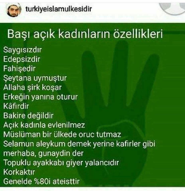 Ne kadar başı açıksınız testinde full yaptımmm