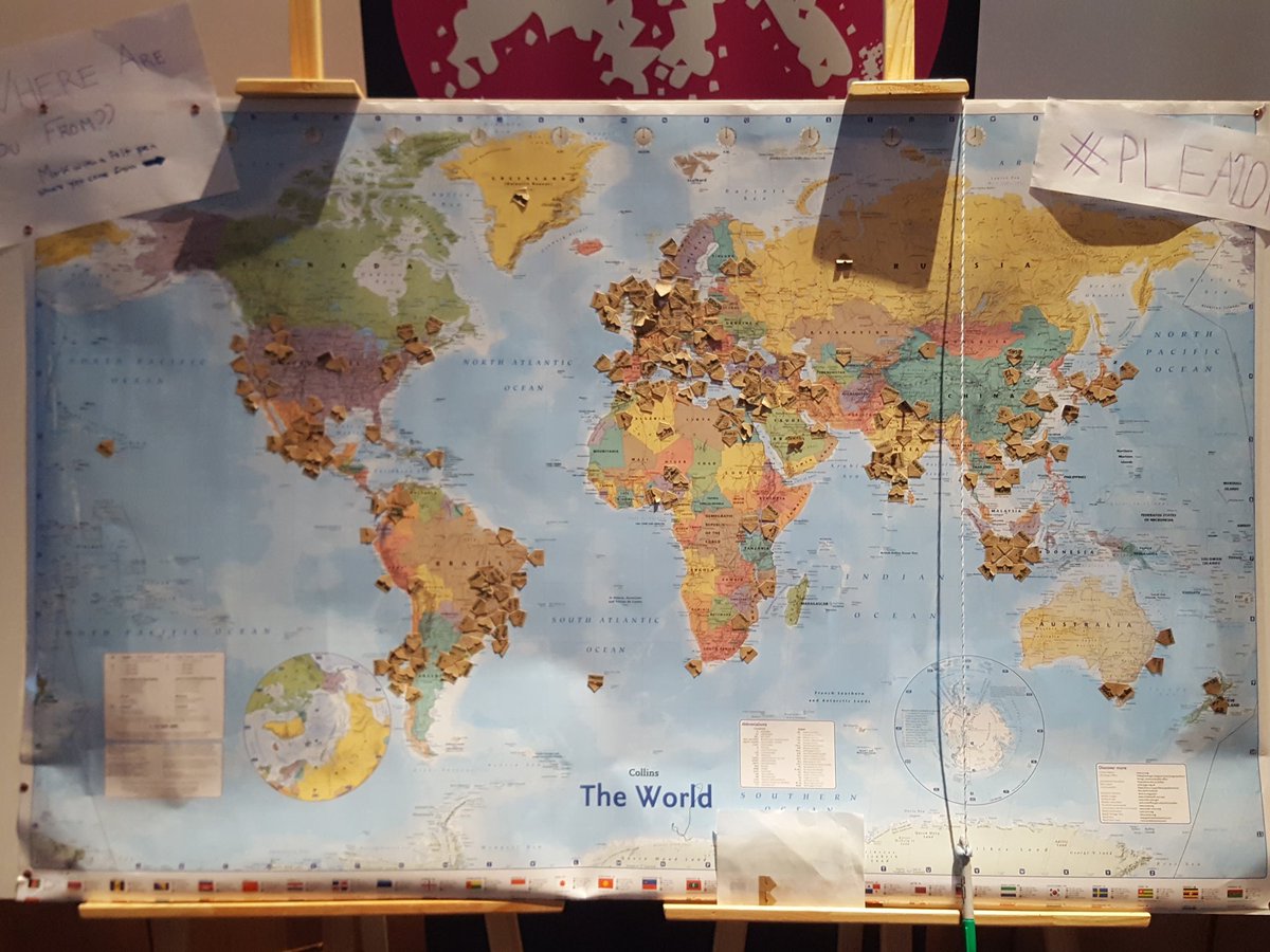 Plea2017's tweet photo. After 3 days our map is full of influential minds from all over the world. A HUGE thank you to all who took part #plea2017 https://t.co/92In9Wnxoy