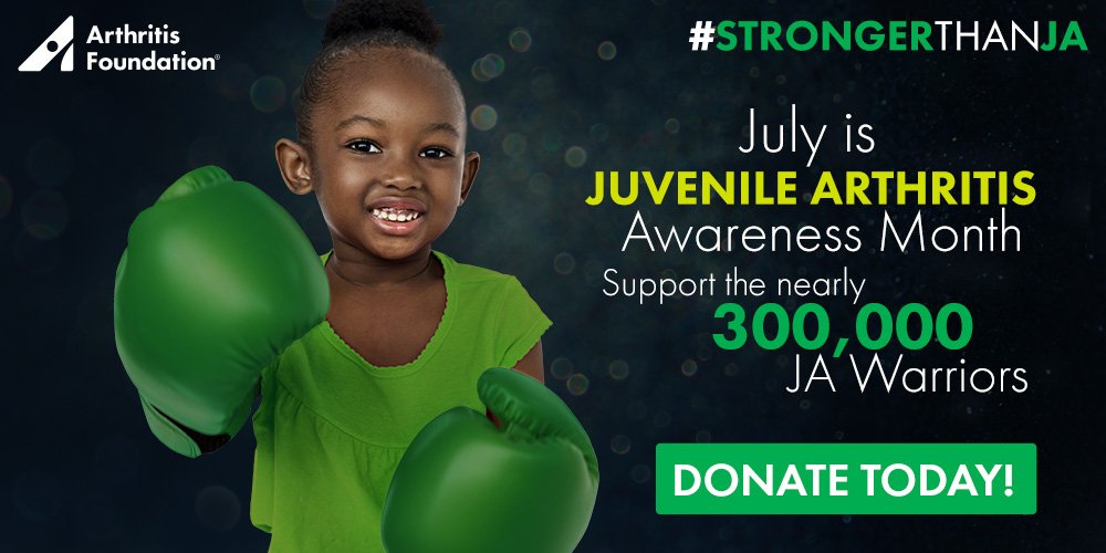 Juvenile arthritis affects ~300,000 kids &amp; teens in America. See their stories &amp; learn why we fight→bit.ly/2uJRh8L  #StrongerThanJA